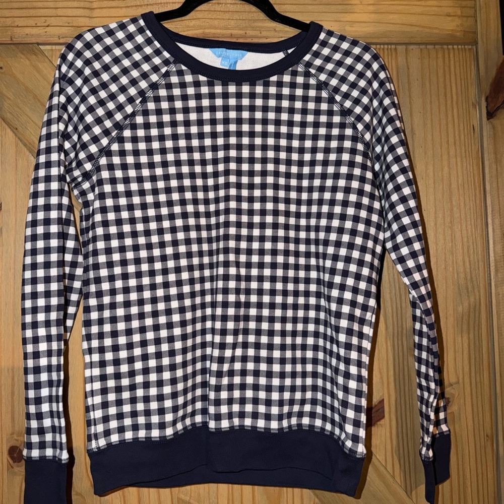 Draper James Navy Checkered pullover